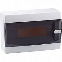 Распределительный шкаф OptiBox P, 12 мод., IP41, навесной, пластик, прозрачная черная дверь |  код. 145776 |  КЭАЗ